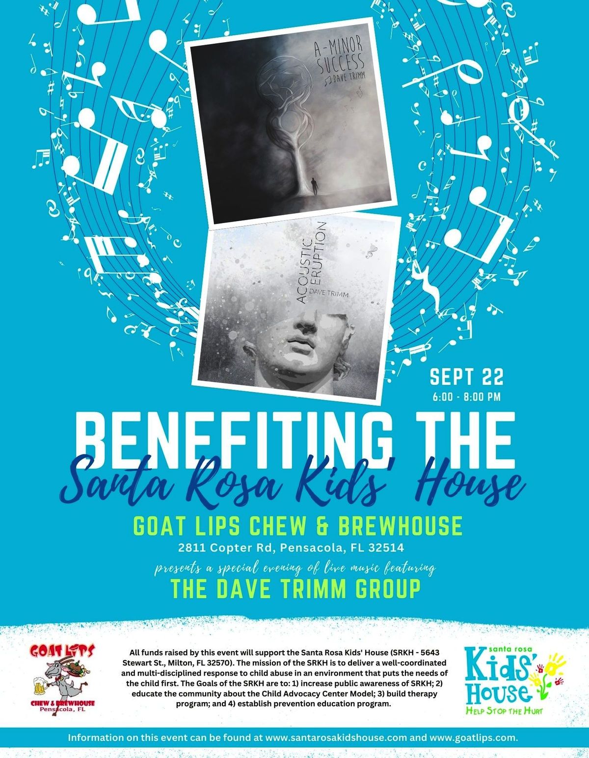 Santa Rosa Kid House Musical Event and Benefit at the Goat!