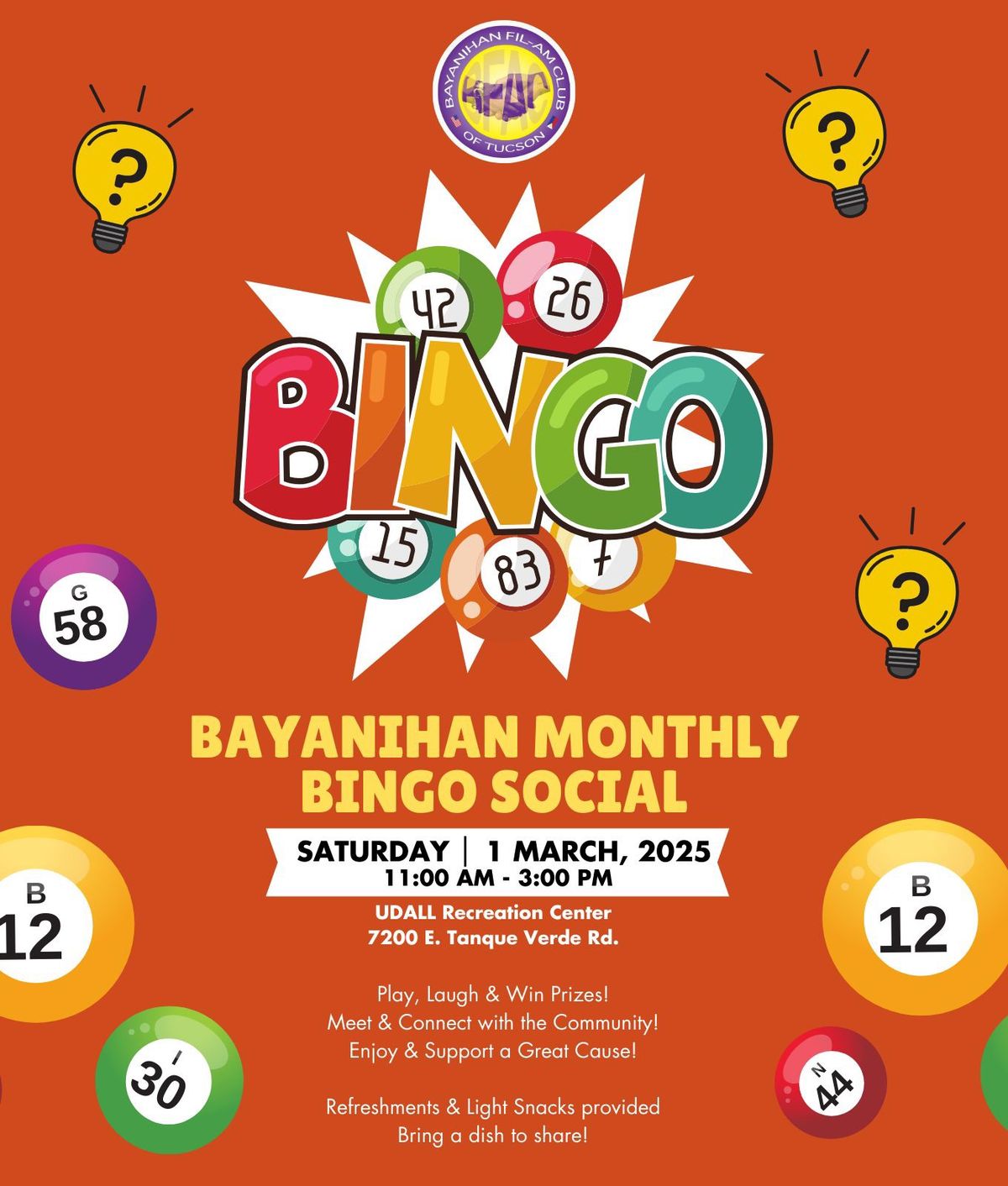 Bayanihan Monthly Bingo Social