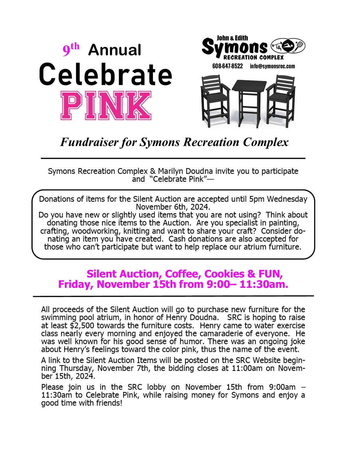 Celebrate Pink Silent Auction