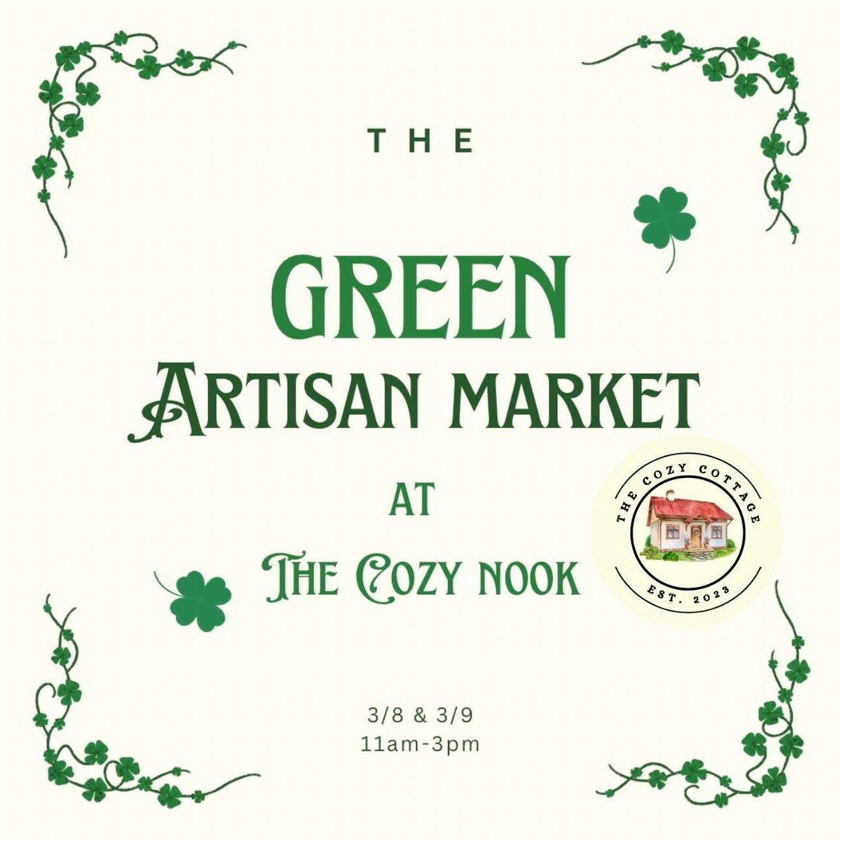 \ud83c\udf40The Green Artisan Market at The Cozy Nook\ud83c\udf40