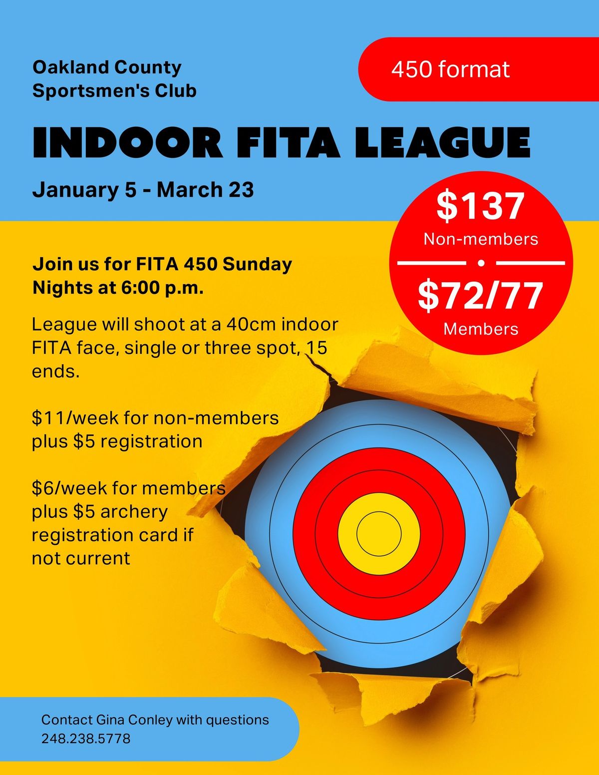 Indoor FITA (Sundays)