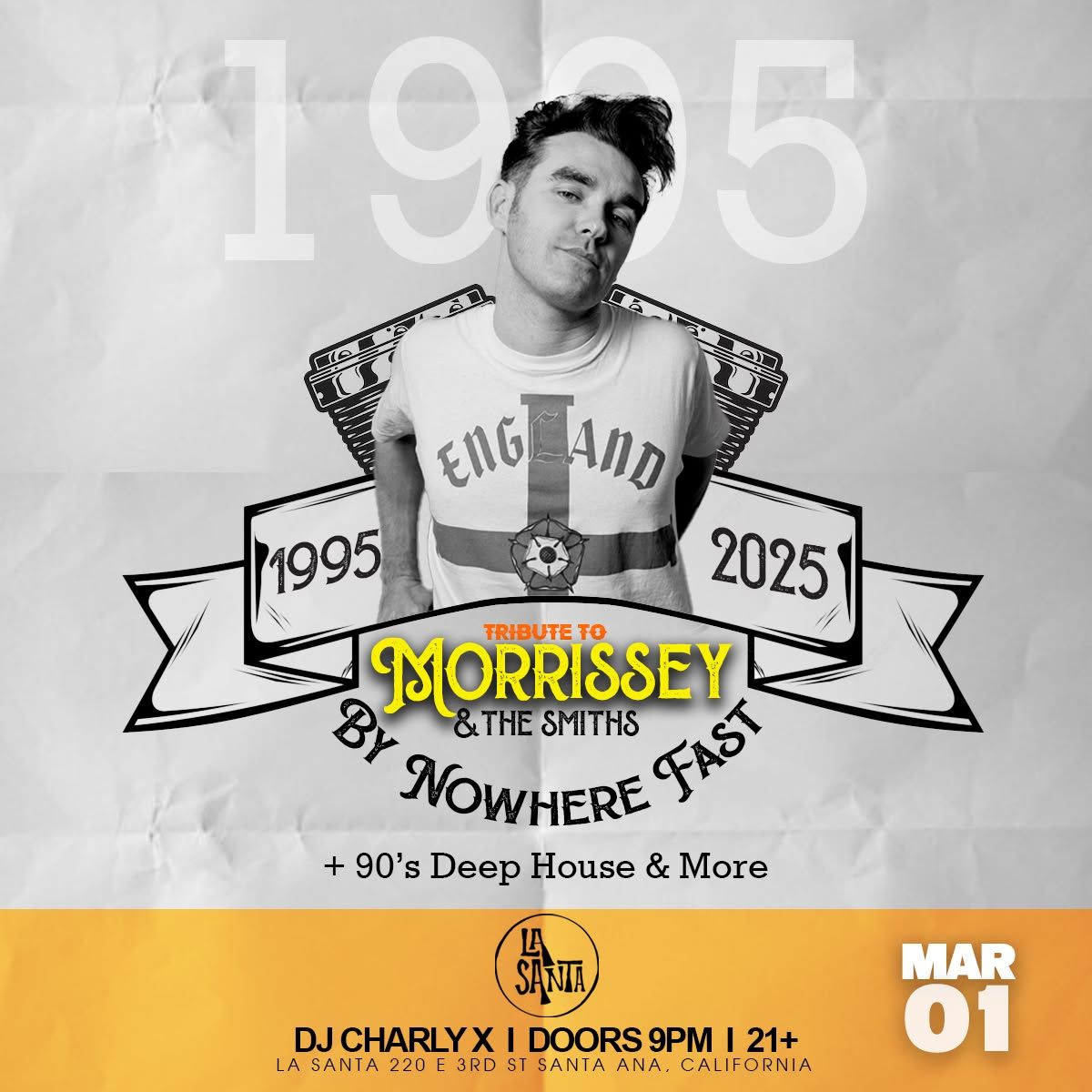 1995 -2025 Morrissey Tribute + 90's Deep House