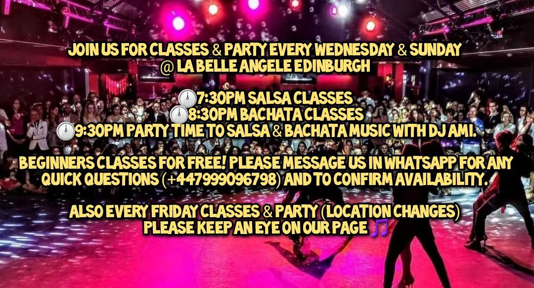 (Wednesdays | Fridays | Sundays) Salsa & Bachata Classes & Party