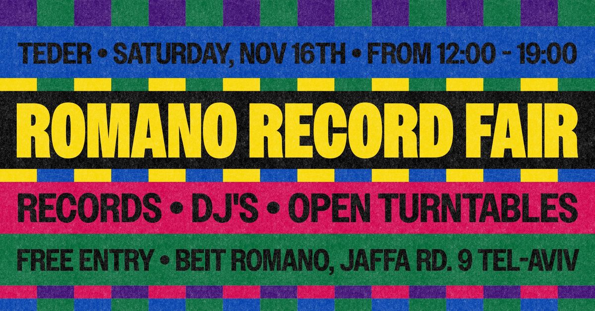 Romano Record Fair \u2022 Teder \u2022 16.11