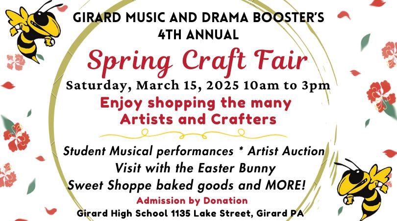 Girard Music and Drama Booster's Spring Craft Fair 2025