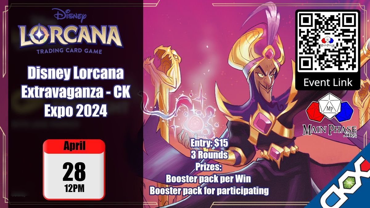 Disney Lorcana Extravaganza CK Expo 2024, ChathamKent John D