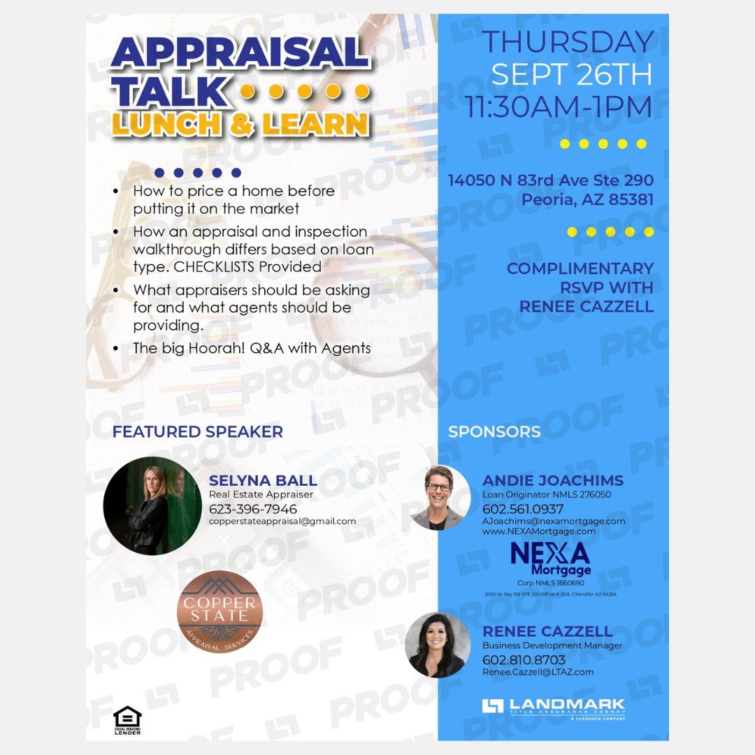 Appraisal Talk --- Lunch & Learn