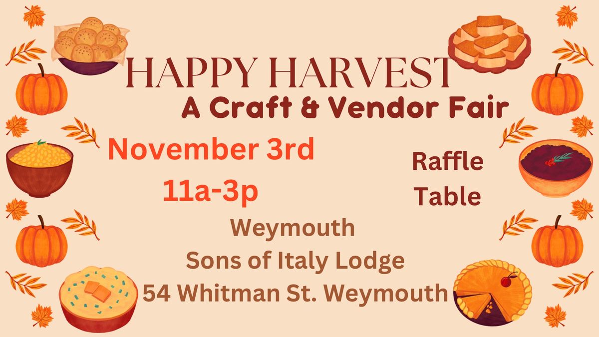 Happy Harvest Craft & Vendor Fair 