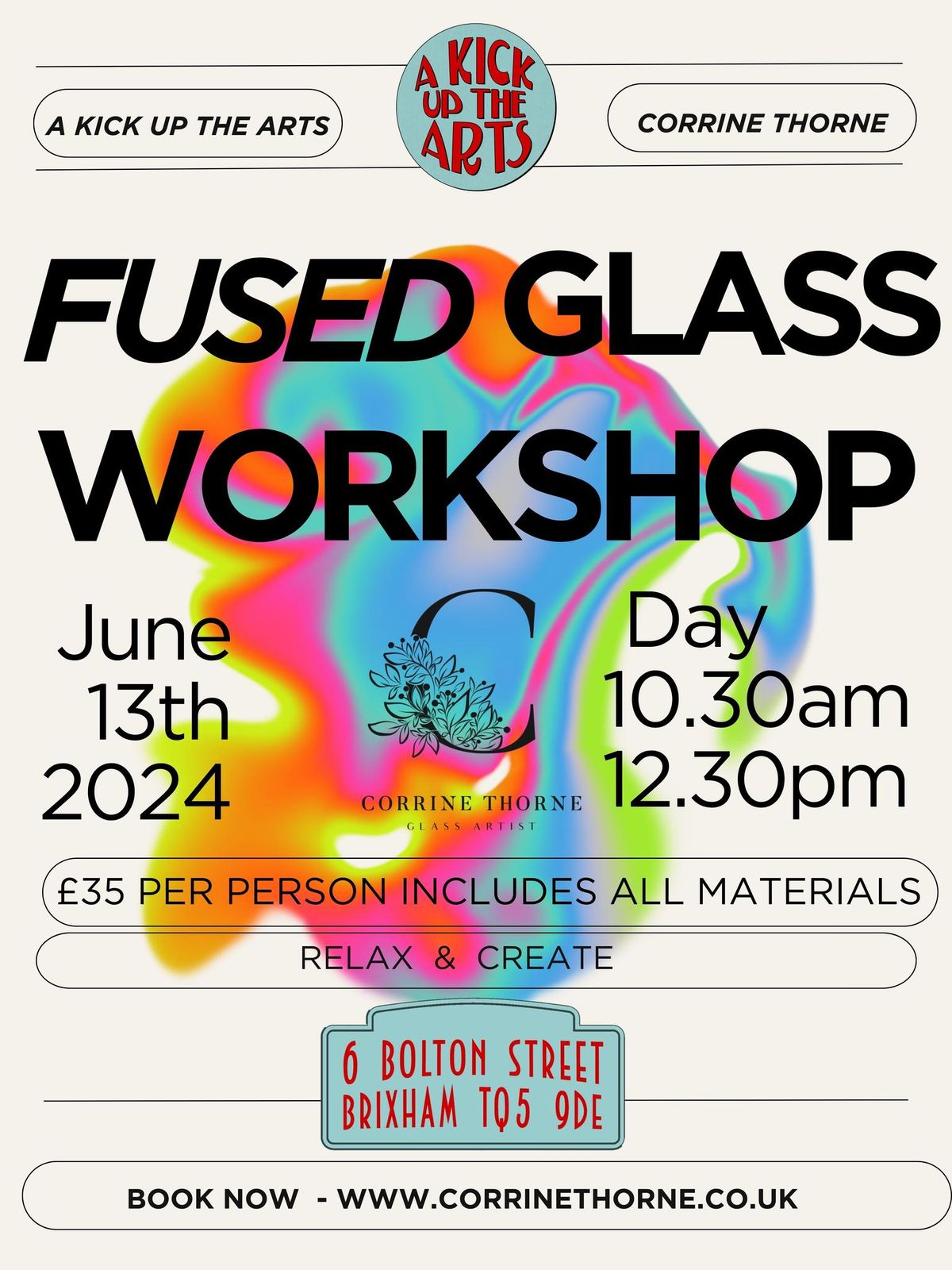 DAY TIME! Fused Glass Workshop with Corrine Thorne - Glass Artist