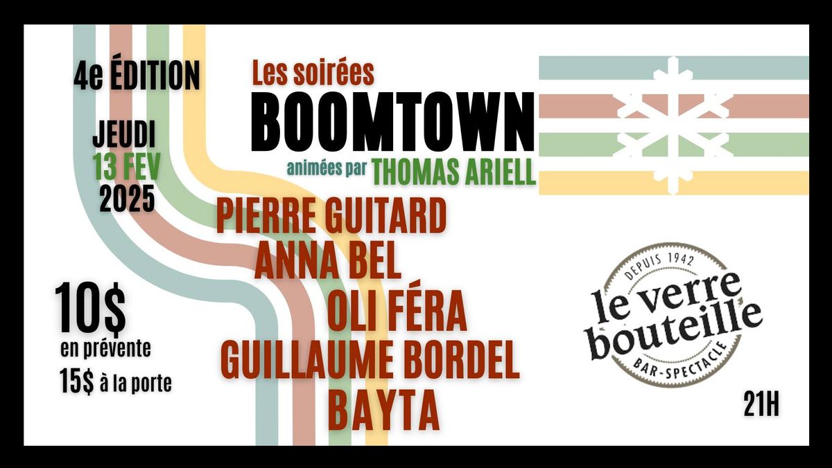 LES SOIR\u00c9ES BOOMTOWN anim\u00e9es par Thomas Ariell\t\t