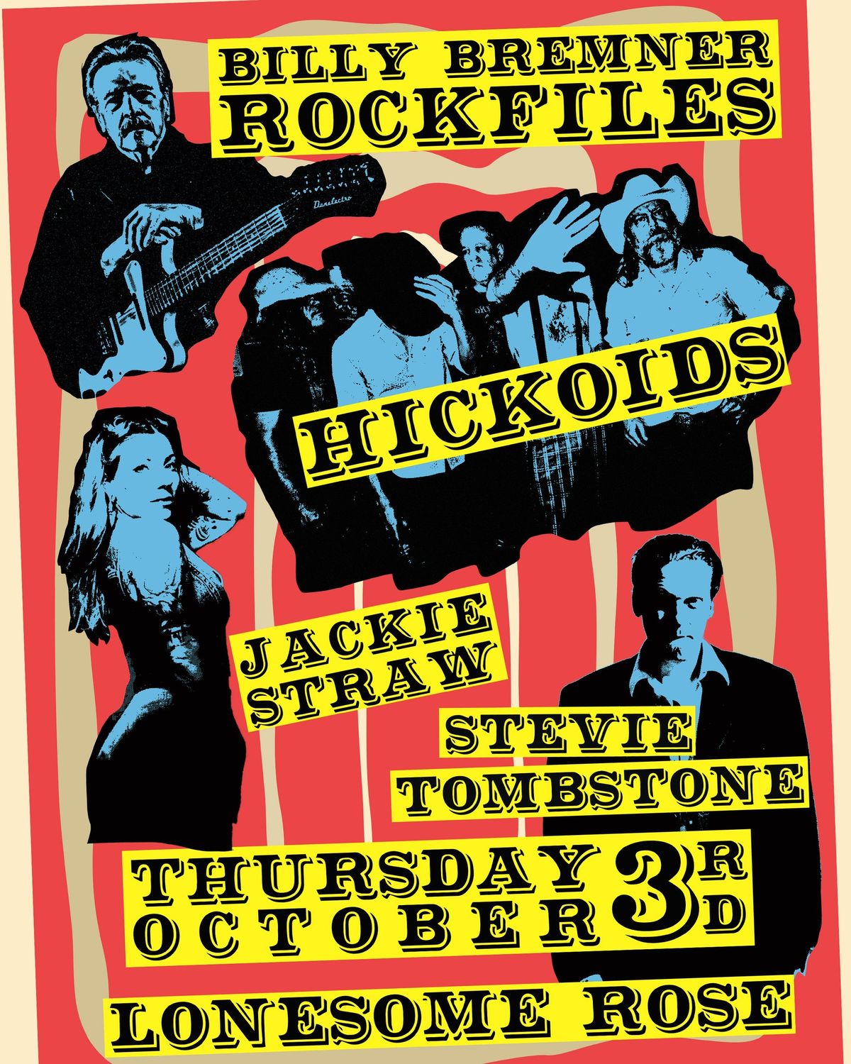 Billy Bremner Rockfiles, Hickoids, Stevie Tombstone, Jackie Straw at the Lonesome Rose TH 10.03.24