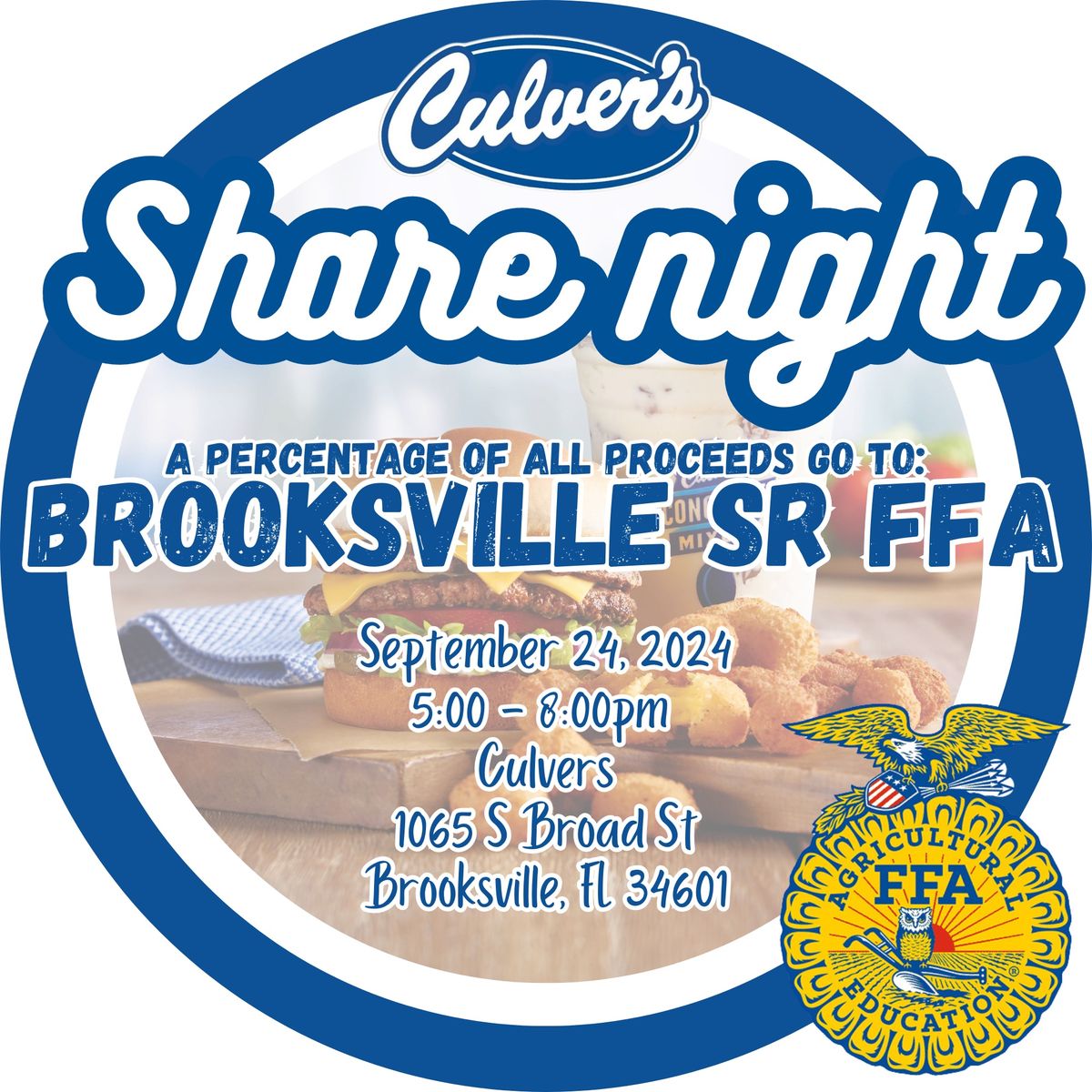 Culver's Fundraiser for Local Agriculture Students