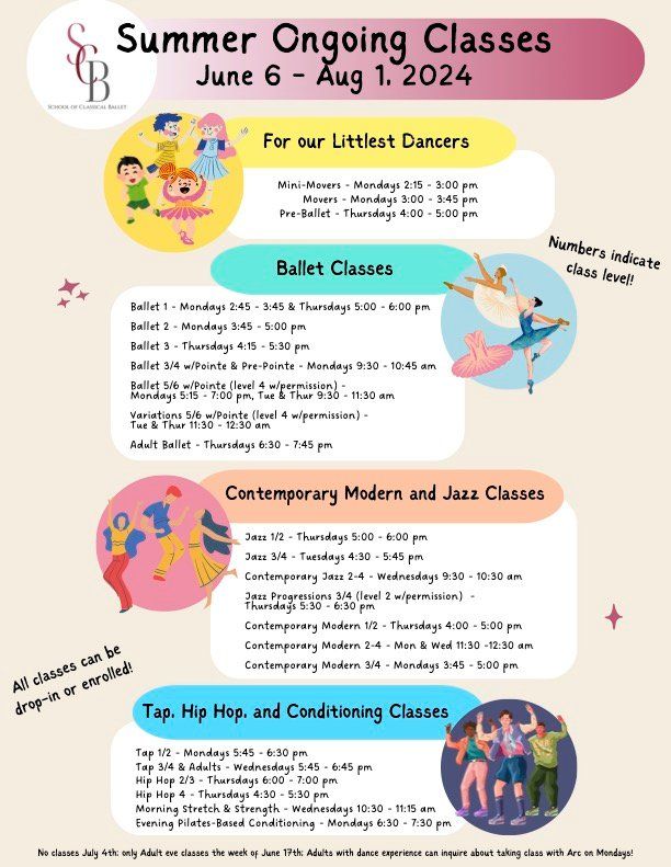 Summer Ongoing Classes