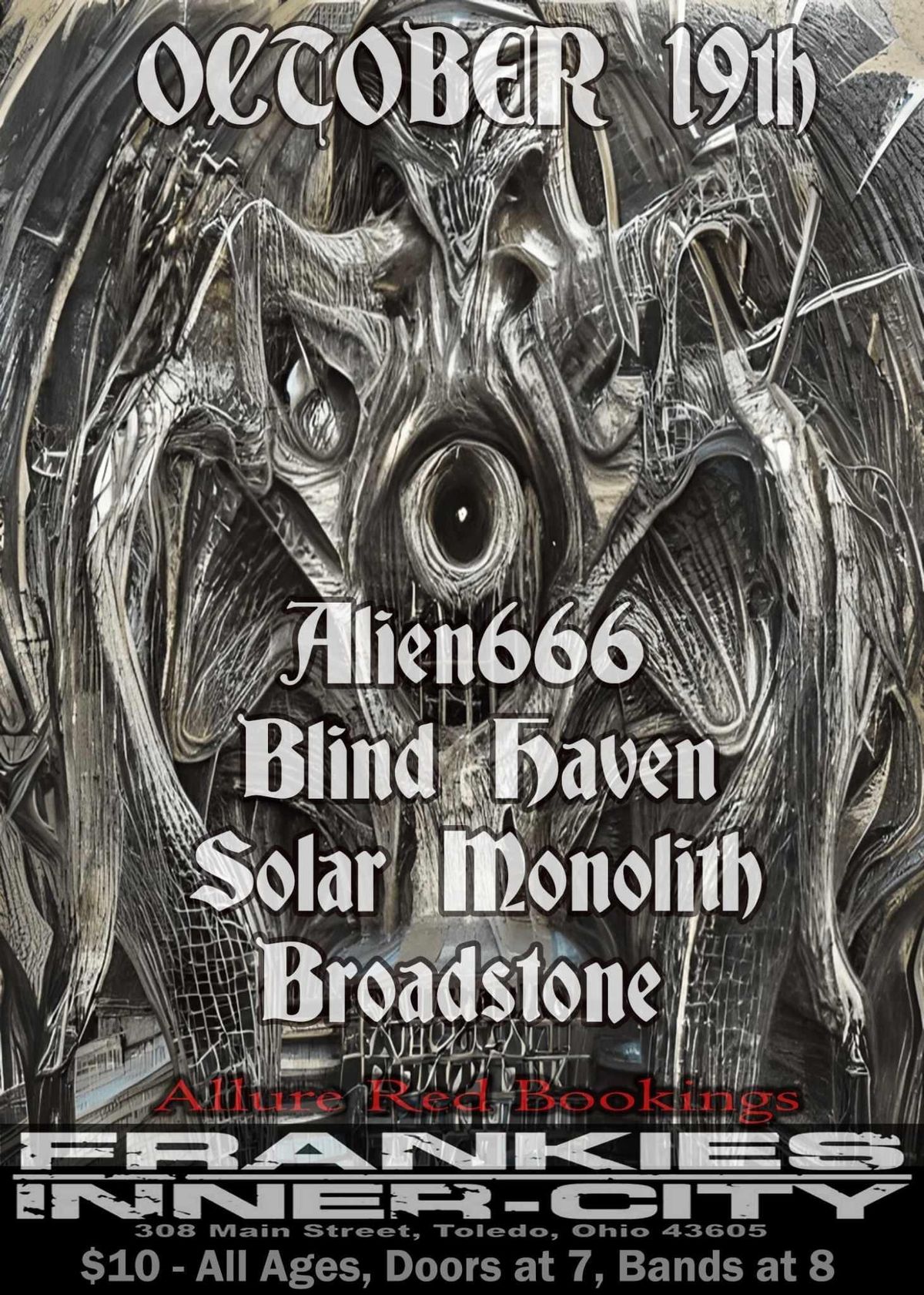 Alien666, Blind Haven, Solar Monolith, Braodstone