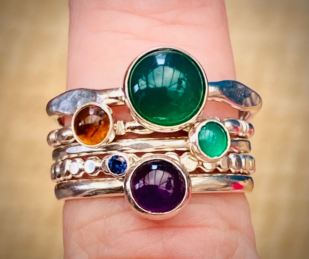 Make a Summer Days Ring Stack with Kate Snookes on a choice of dates in 2025 10.30 - 3.30pm 