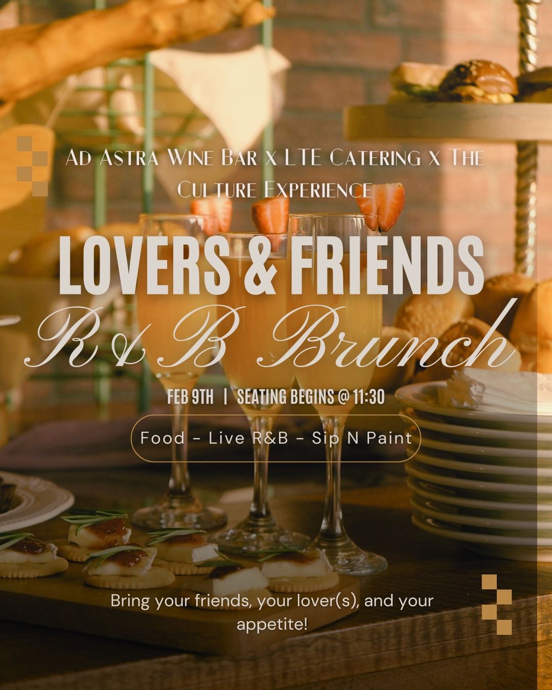 Friends & Lovers R&B Sip n Paint Brunch feat. LTE Catering & sponsored by The Culture Experience