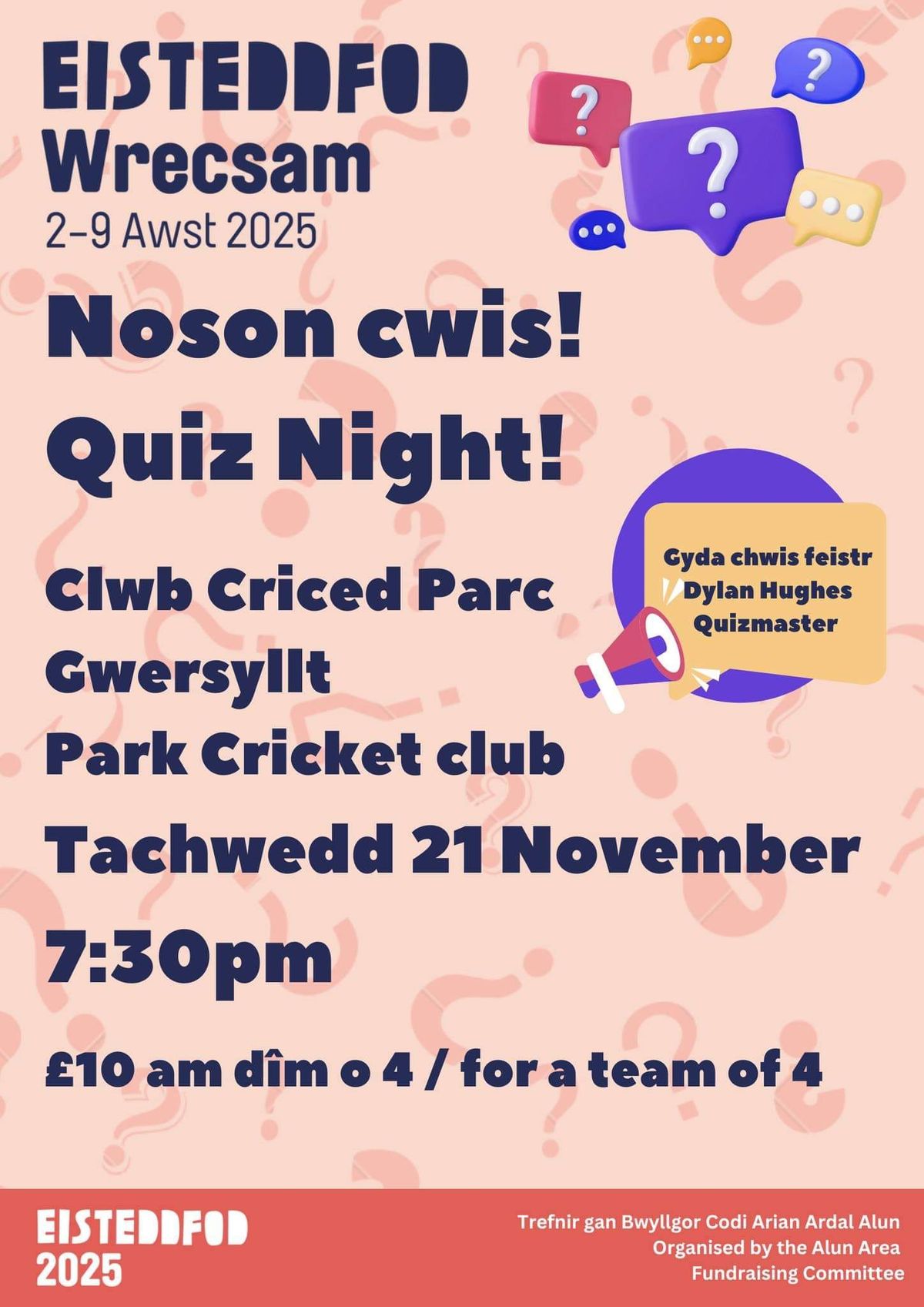 Noson Cwis | Quiz Night Bilingual 