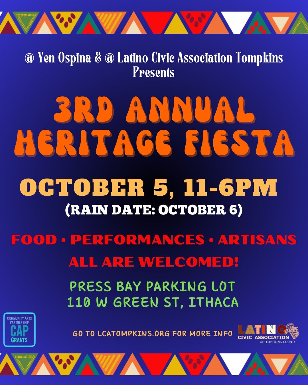 LCA Presents: 3rd Annual Heritage Fiesta @ Press Bay Parking Lot