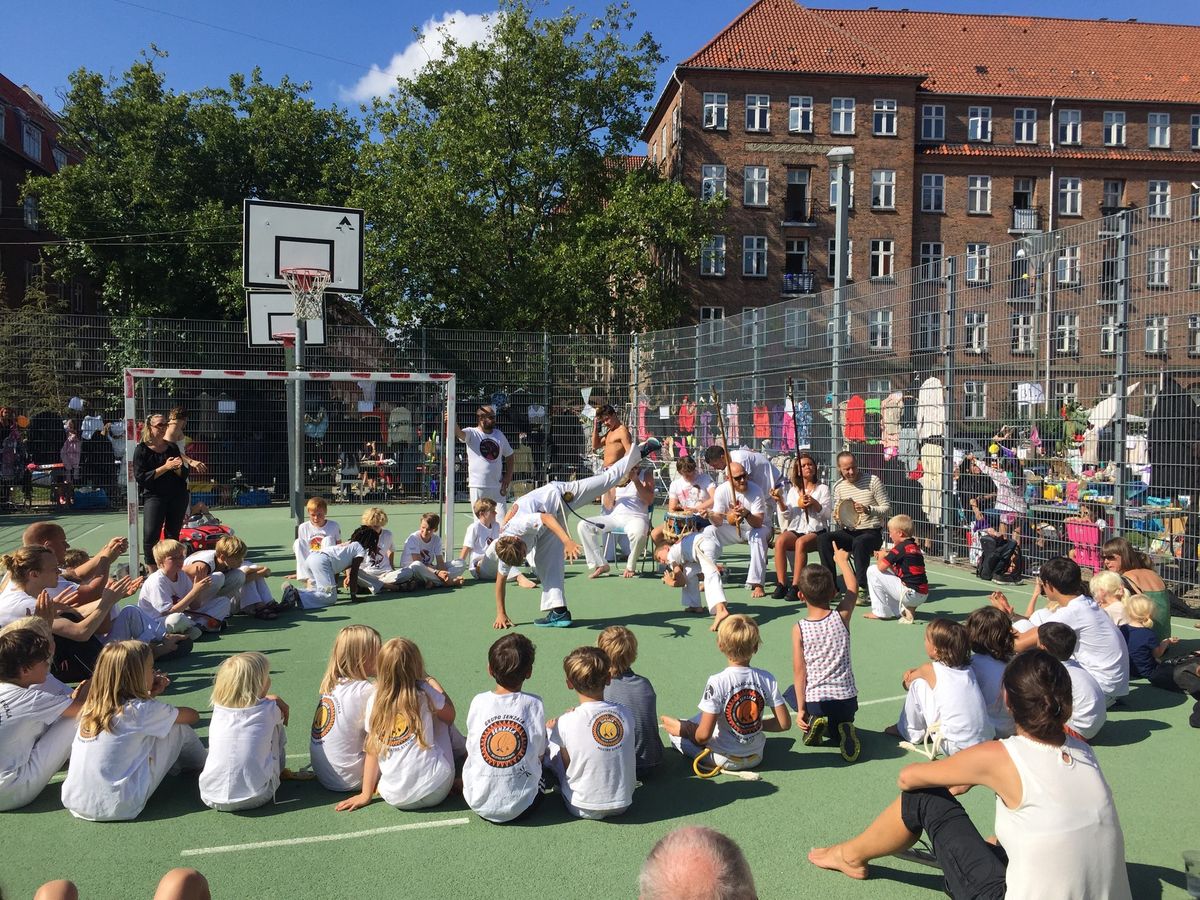 Capoeira-roda p\u00e5 Guldbergs Plads