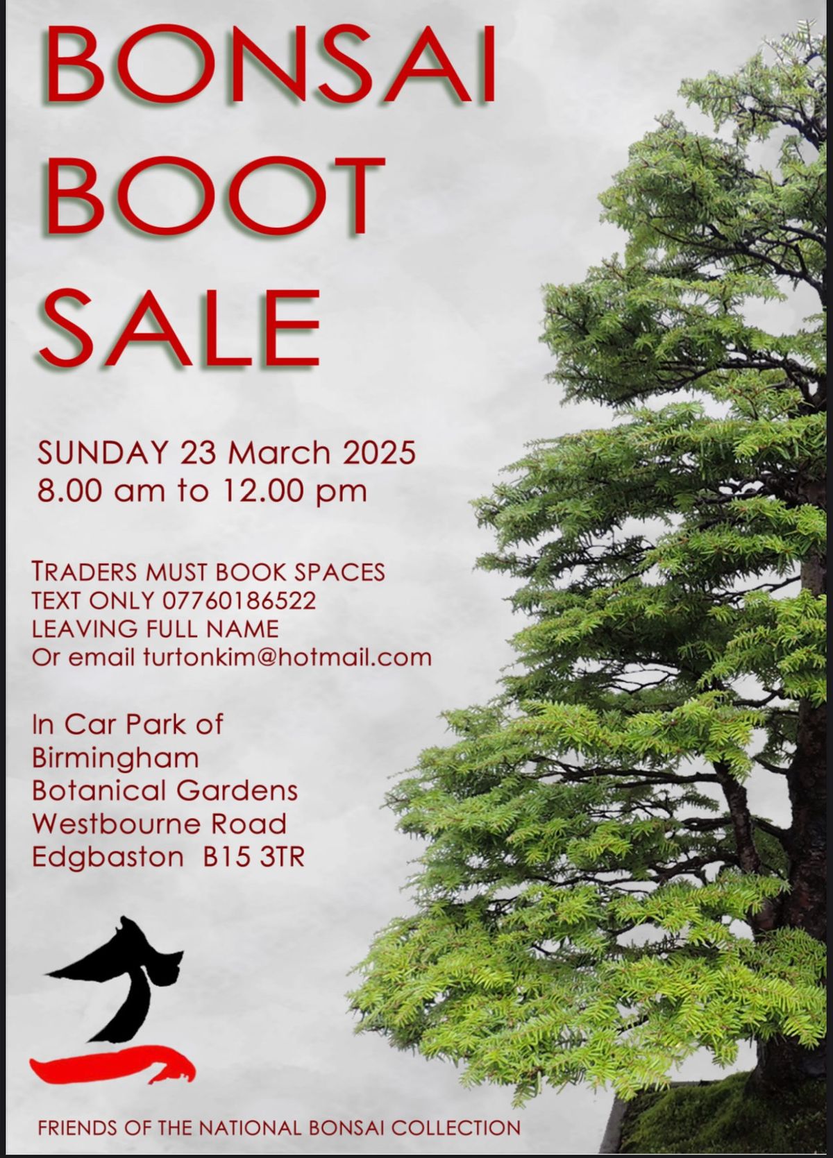 Bonsai Boot Sale