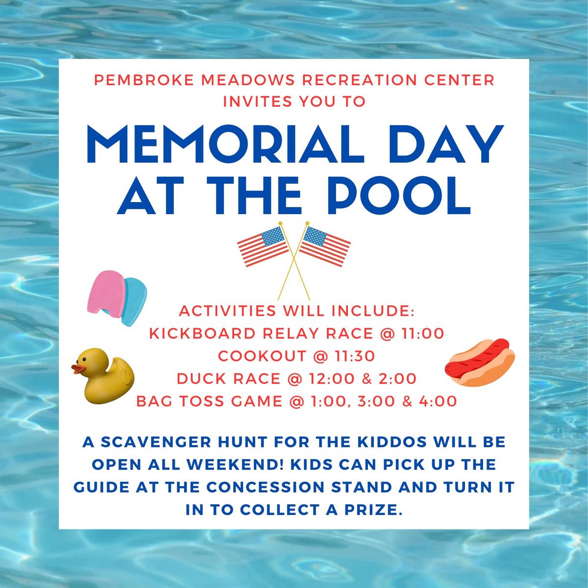 Memorial Day at the Pool!