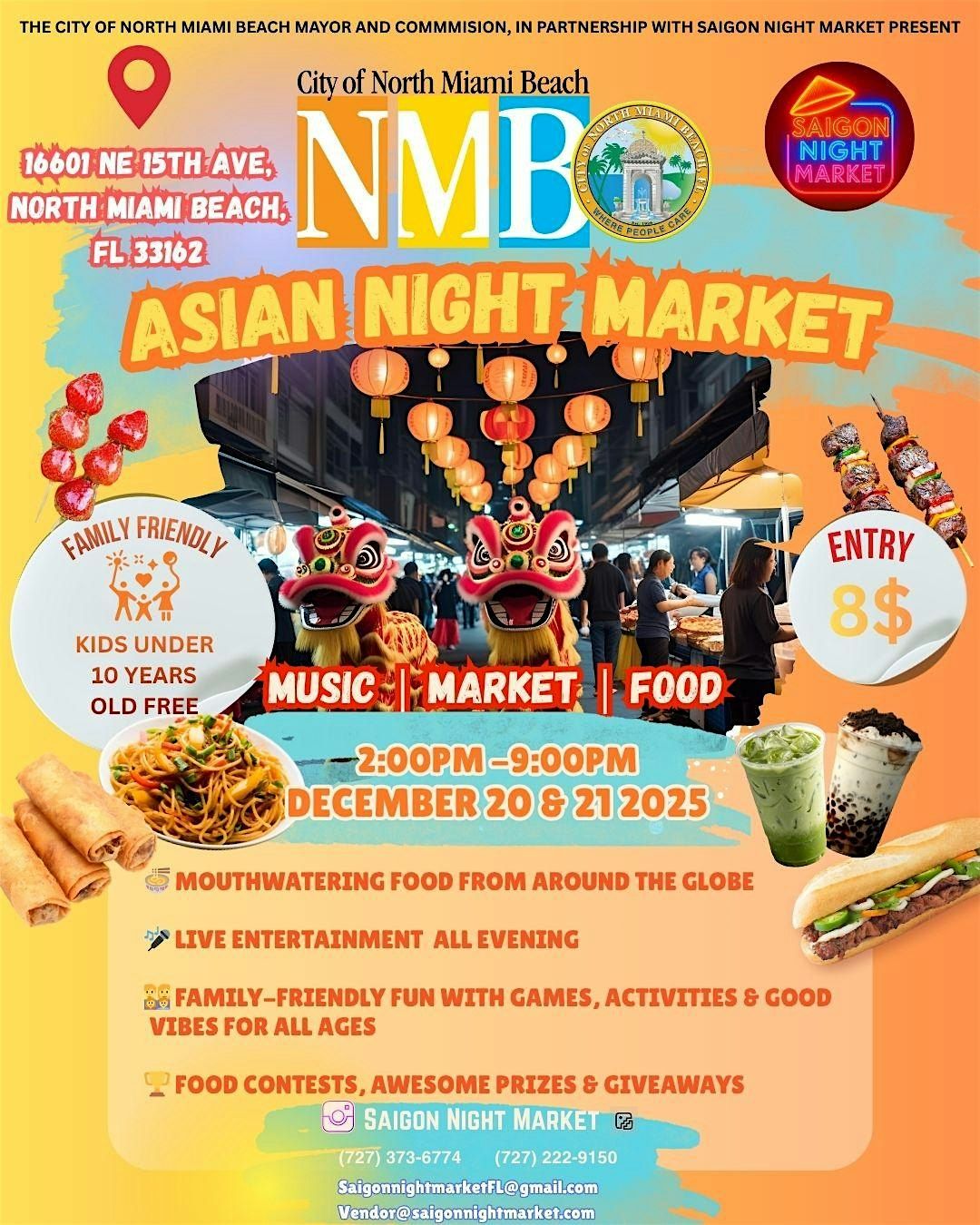 NORTH MIAMI BEACH, ASIAN NIGHT MARKET- INTERNATIONAL FOOD FESTIVAL