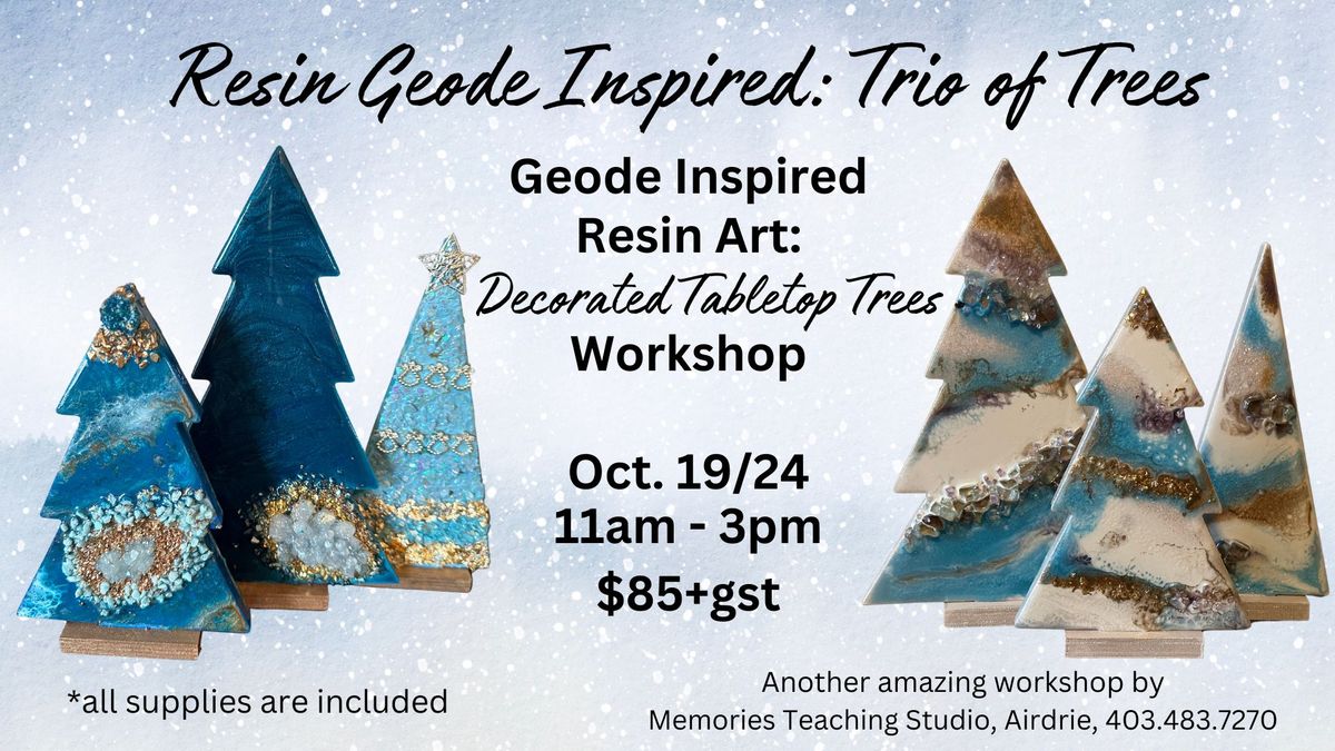 Geode Inspired Resin Art Trees