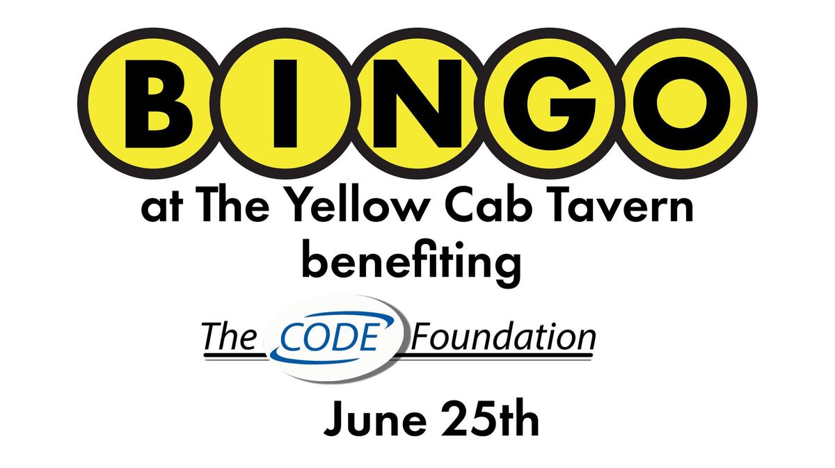 Charity Bar Bingo - The CODE Foundation - June 25th