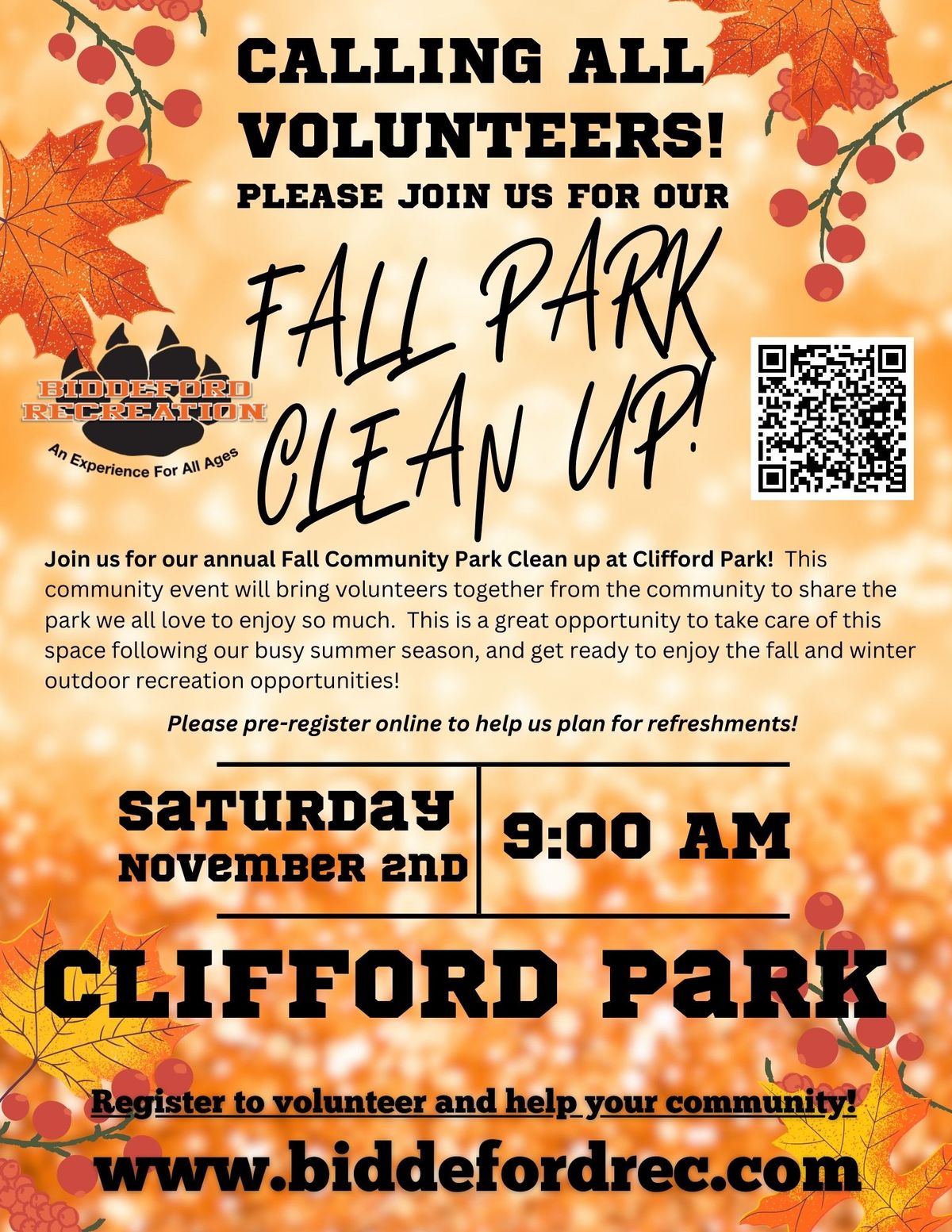 Clifford Park Fall Clean Up 