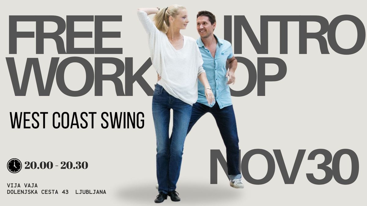 WEST COAST SWING FREE INTRO WORKSHOP