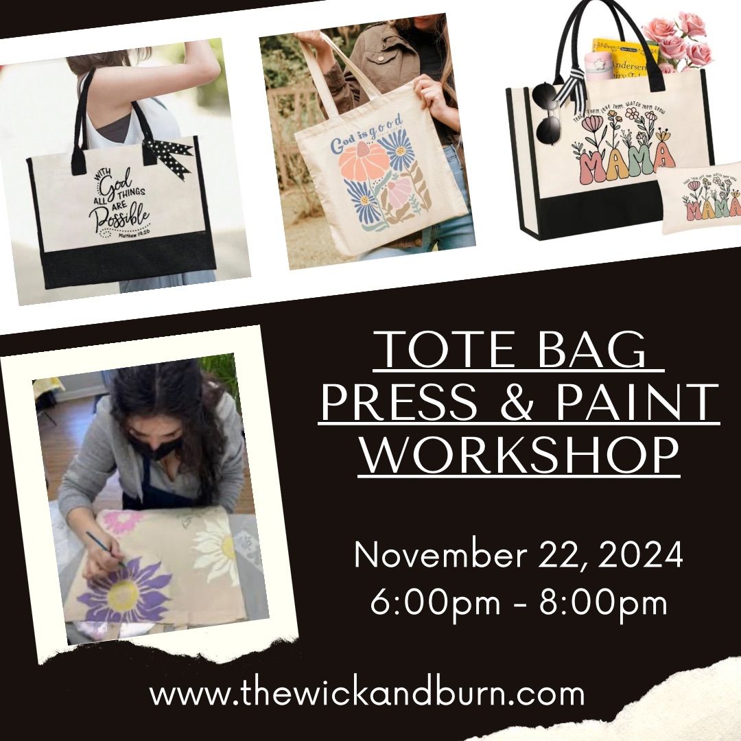 Tote Bag Press & Paint Workshop