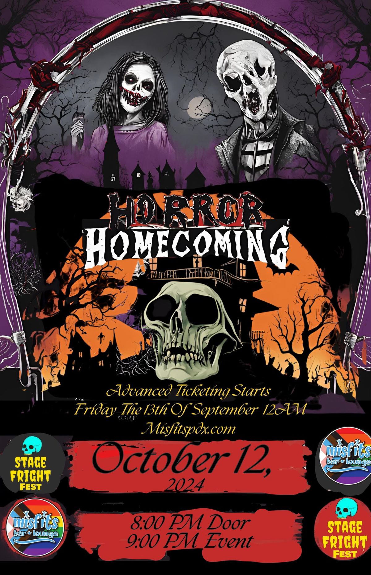 HORROR HOMECOMING - A QUEER, GOTH INSPIRED HORRIFIC EVENT W\/STAGE FRIGHT FESTIVAL! MUSIC, DANCE + 