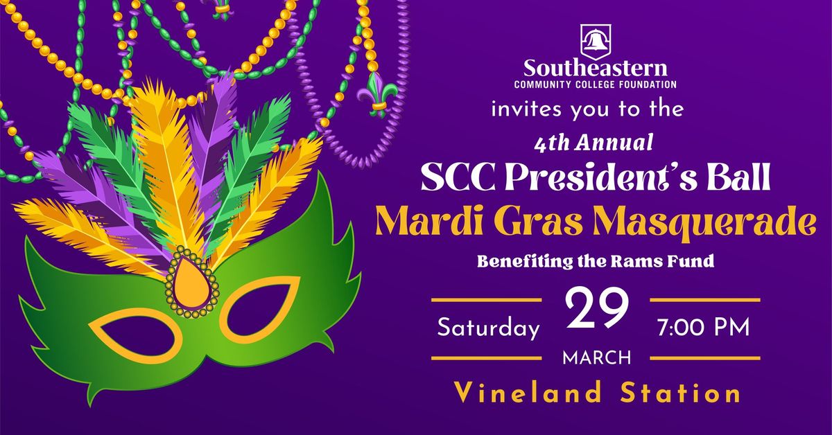 SCC\u2019s 4th Annual President\u2019s Ball \u2013 Mardi Gras Masquerade! 