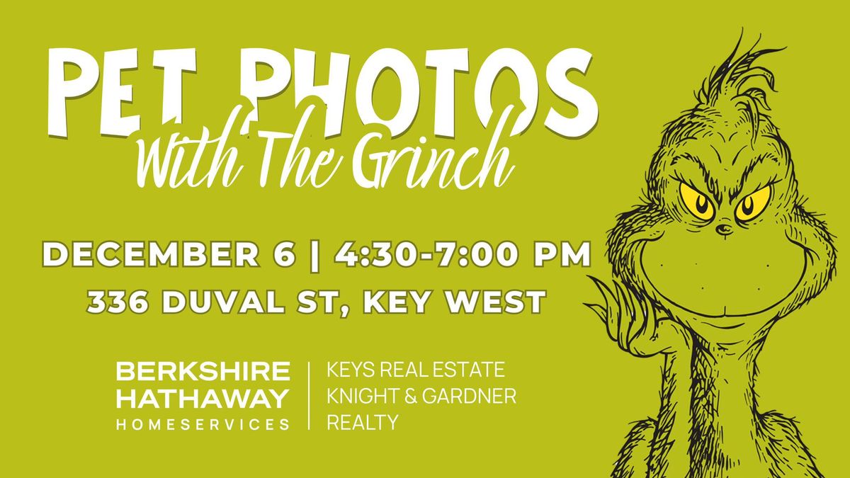 Pet Photos with The Grinch In Support of the SPCA 