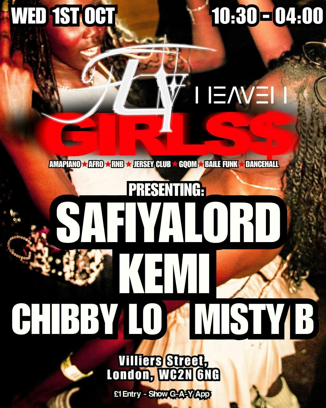FLY GIRLS$ HEAVEN LONDON FRESHERS EVENT - RNB, AMAPIANO, JERSEY CLUB, AFROBEATS, DANCEHALL 