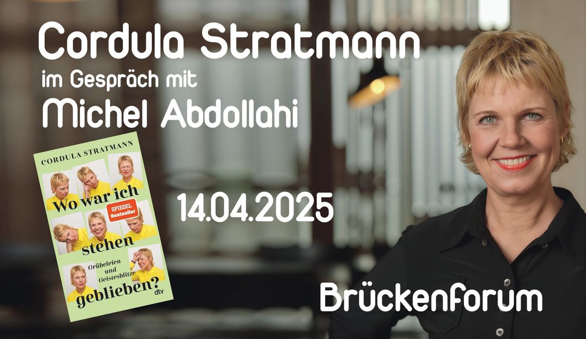 "Wo war ich stehen geblieben?" Cordula Stratmann im Gespr\u00e4ch mit Michel Abdollahi 