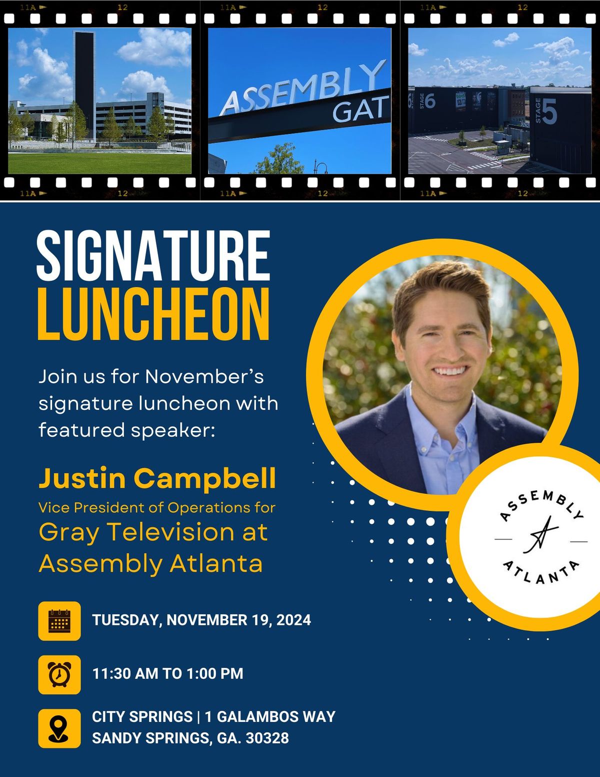 Signature Luncheon Featuring Justin Campbell of Assembly Atlanta