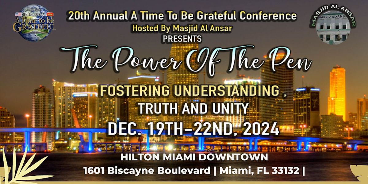 20th Annual - A Time To Be Grateful Conference 2024