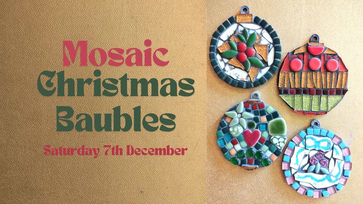 Mosaic Christmas Baubles Trio