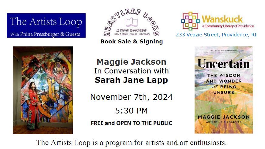 The Artist Loop with author Maggie Jackson in conversation with artist Sarah Jane Lapp