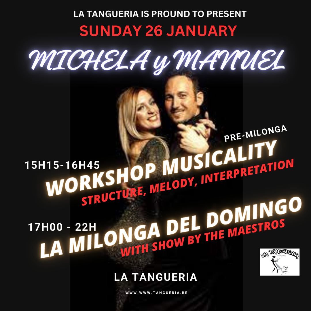 Pre-milonga workshop by Michela & Manuel: Musicality: structure, interpretation legato and staccato