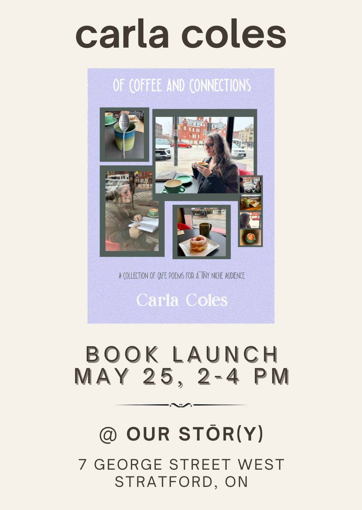 BOOK LAUNCH!! Carla Coles's new book, 'Of Coffee and Connections'