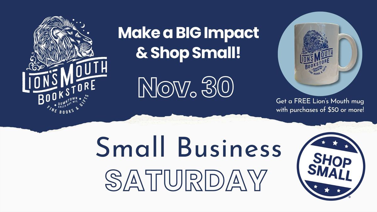 Small Business Saturday at Lion's Mouth Bookstore