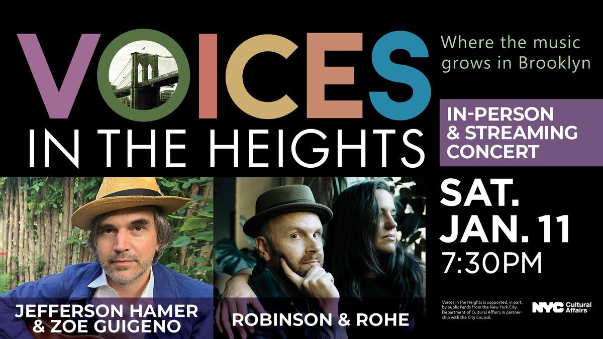 Jefferson Hamer & Zoe Guigeno and Robinson and Rohe in Concert