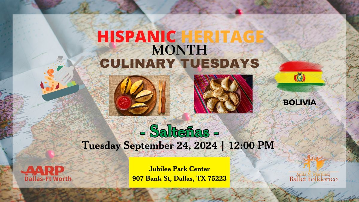 Hispanic Heritage Month - Culinary Tuesdays: Salte\u00f1as (Bolivia) IN-PERSON