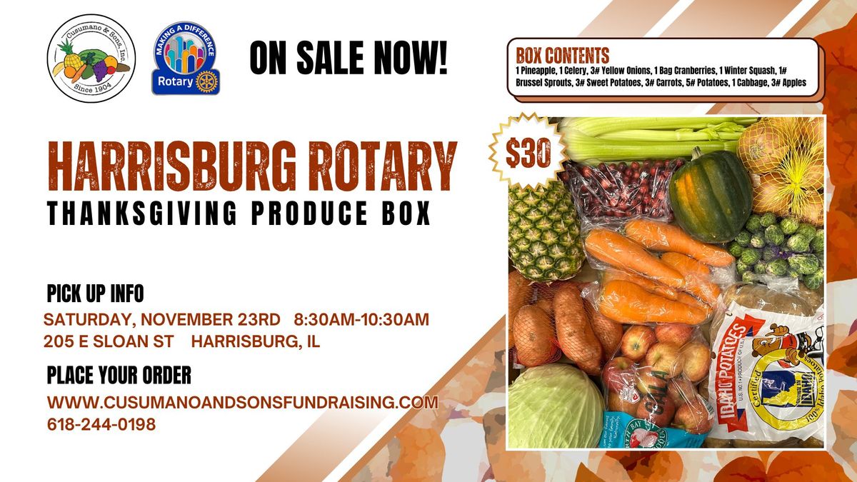 Harrisburg Rotary Thanksgiving Produce Box