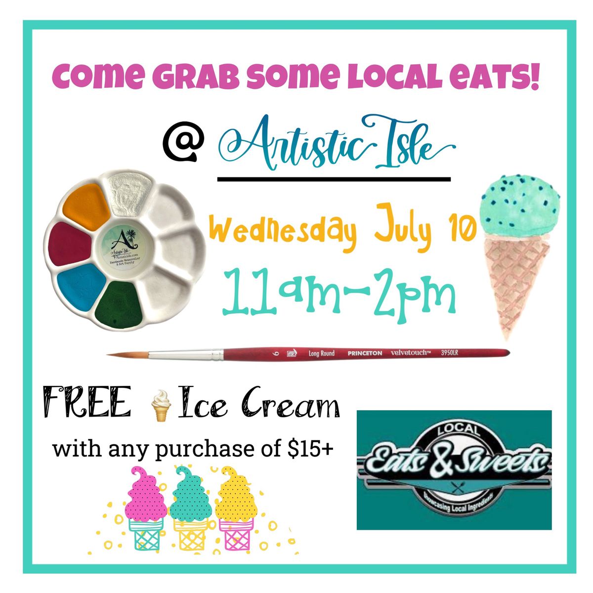 FREE Ice Cream at Artistic Isle