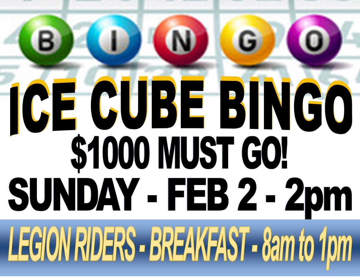 Ice Cube Bingo-$1,000 must GO!