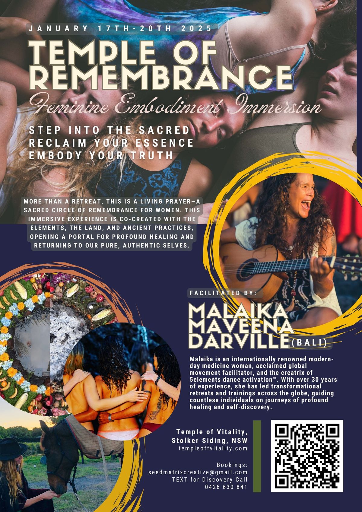 Temple of Remembrance ~ Feminine Embodiment Immersion w\/ Malaika Darville (Bali) 