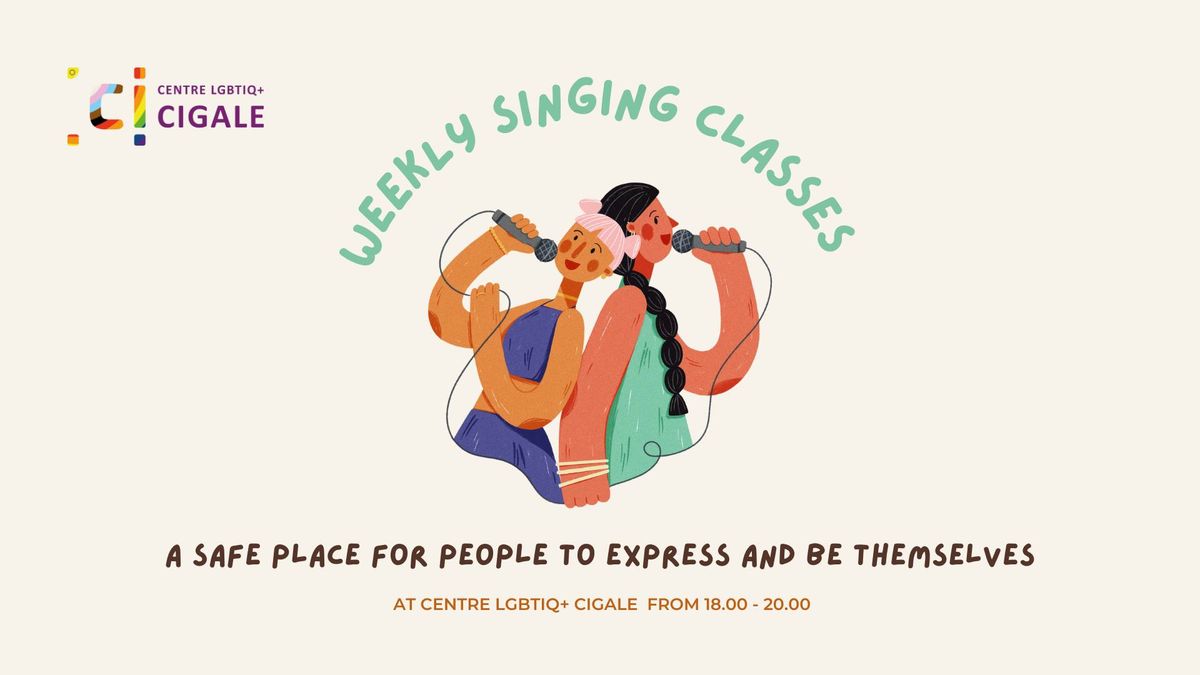 Music doesn't discriminate. Weekly singing classes with Anastasia (they\/them) 